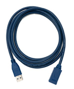 USB 3.0 Kabel 180 cm Typ A Stecker zu Buchse in Blau | System-S