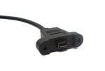 USB 2.0 Kabel 5 m Micro B Stecker zu Buchse Schraube in Schwarz | System-S