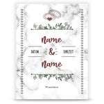 Hochzeitseinladungskarte im Marble White Design