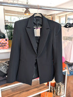 Blazer mit Schulterpolstern in Schwarz Größe L (38, max. 40) - von Lumina LD3998
