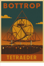 Tetraeder Bottrop – Retro Poster im 70er-Stil