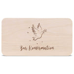 Frühstücksbrettchen mit Gravur "Konfirmation Vogel"