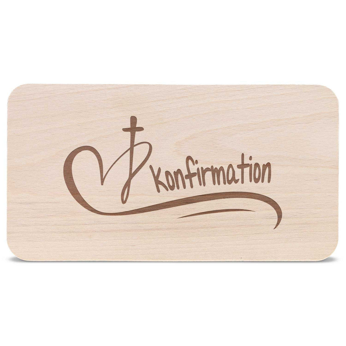 Frühstücksbrettchen mit Gravur "Konfirmation Herz"