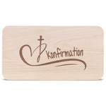 Frühstücksbrettchen mit Gravur "Konfirmation Herz"