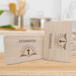 Frühstücksbrettchen mit Gravur "Kommunion Bibel"