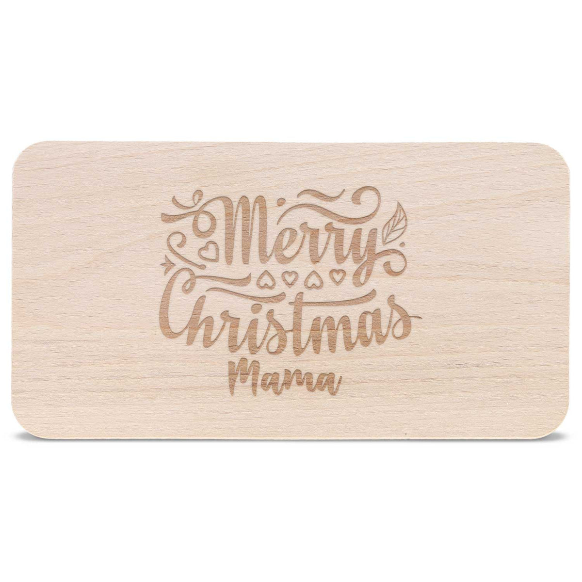 Frühstücksbrettchen aus Holz mit Gravur - Merry Christmas Mama - Weihnachtsdeko