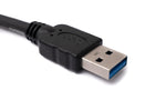 USB 3.0 Kabel 50 cm Typ A Stecker zu Buchse in Schwarz | System-S