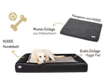 Orthopädisch-Plus Bundle | KUDDE Hundebett + Mumin Einlage Alltid
