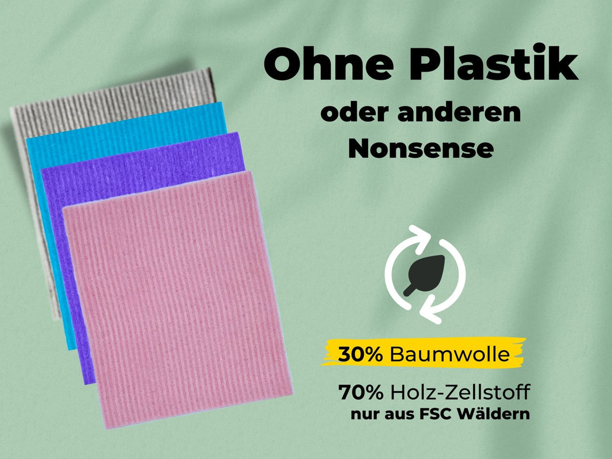 8x Elegance Putzlappen bunt - Reinigungstücher waschbar & nachhaltig