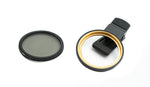 CPL 52 mm Filter Circular Polarizer Linse mit Clip für Smartphone in Schwarz | System-S