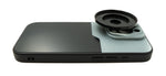 Objektiv Hülle 52 mm kompatibel mit Effekt Linse mit Gewinde für iPhone 15 Pro in Schwarz Grau | System-S