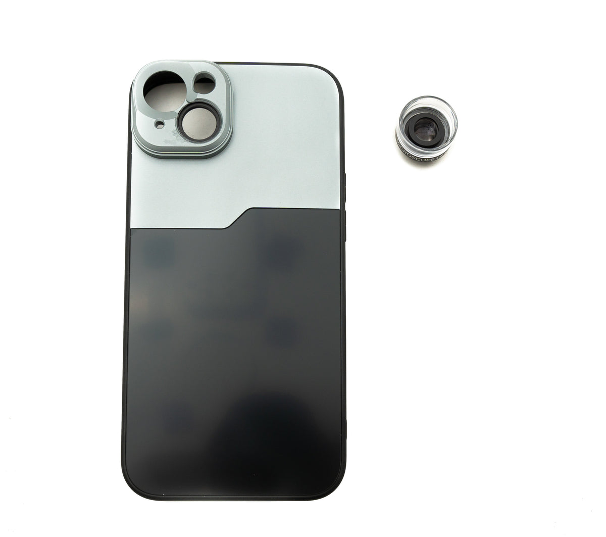 Super Makro Linse 30x 37 mm Mikroskop Filter mit Hülle für iPhone 15 Plus | System-S