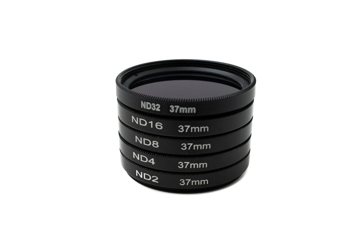 ND Filter Set 37 mm Neutraldichte mit Gewinde Hülle und Tasche für iPhone 15 Pro | System-S