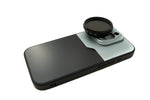 ND Vario Filter 37 mm 2 bis 400 Neutraldichte mit Gewinde Hülle für iPhone 15 Pro | System-S