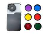 Farbfilter Set 37 mm 6 Stück Farbe Linse Filter mit Gewinde Hülle für iPhone 15 | System-S