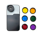 Farbfilter Set 37 mm 6 Stück Farbe Linse Filter mit Gewinde Hülle für iPhone 15 Plus | System-S