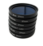 Farbfilter Set 37 mm 6 Stück Farbe Linse Filter mit Gewinde Hülle für iPhone 15 Plus | System-S