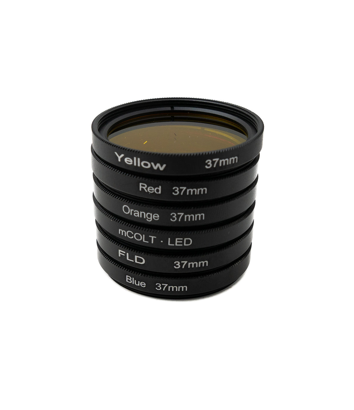 Farbfilter Set 37 mm 6 Stück Farbe Linse Filter mit Gewinde Hülle für iPhone 15 Pro Max | System-S