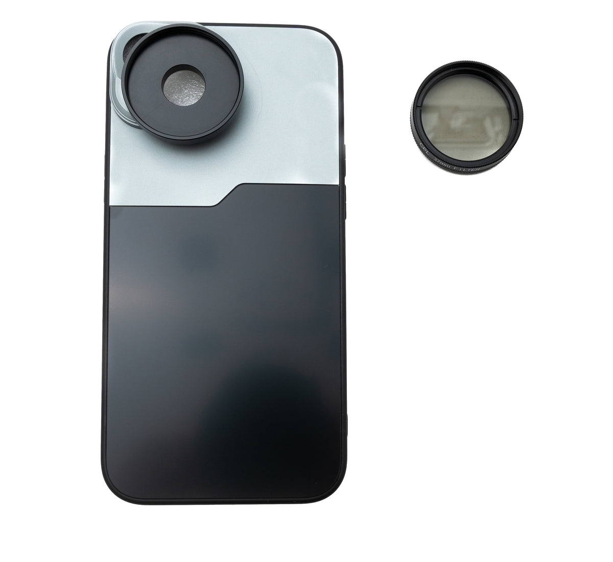 CPL Filter 37 mm Circular Polarizer Linse mit Gewinde Hülle für iPhone 15 Plus | System-S
