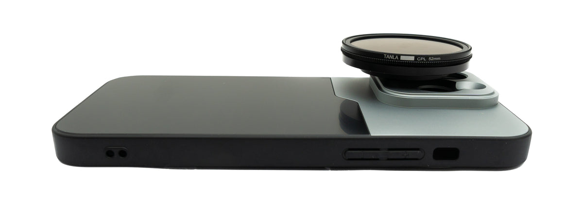 CPL Filter 52 mm Circular Polarizer Linse mit Gewinde Hülle für iPhone 14 Pro Max | System-S