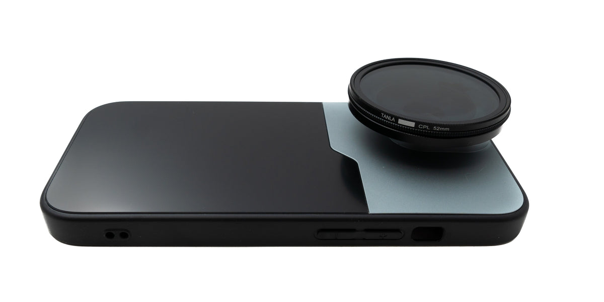 CPL Filter 52 mm Circular Polarizer Linse mit Gewinde Hülle für iPhone 15 | System-S