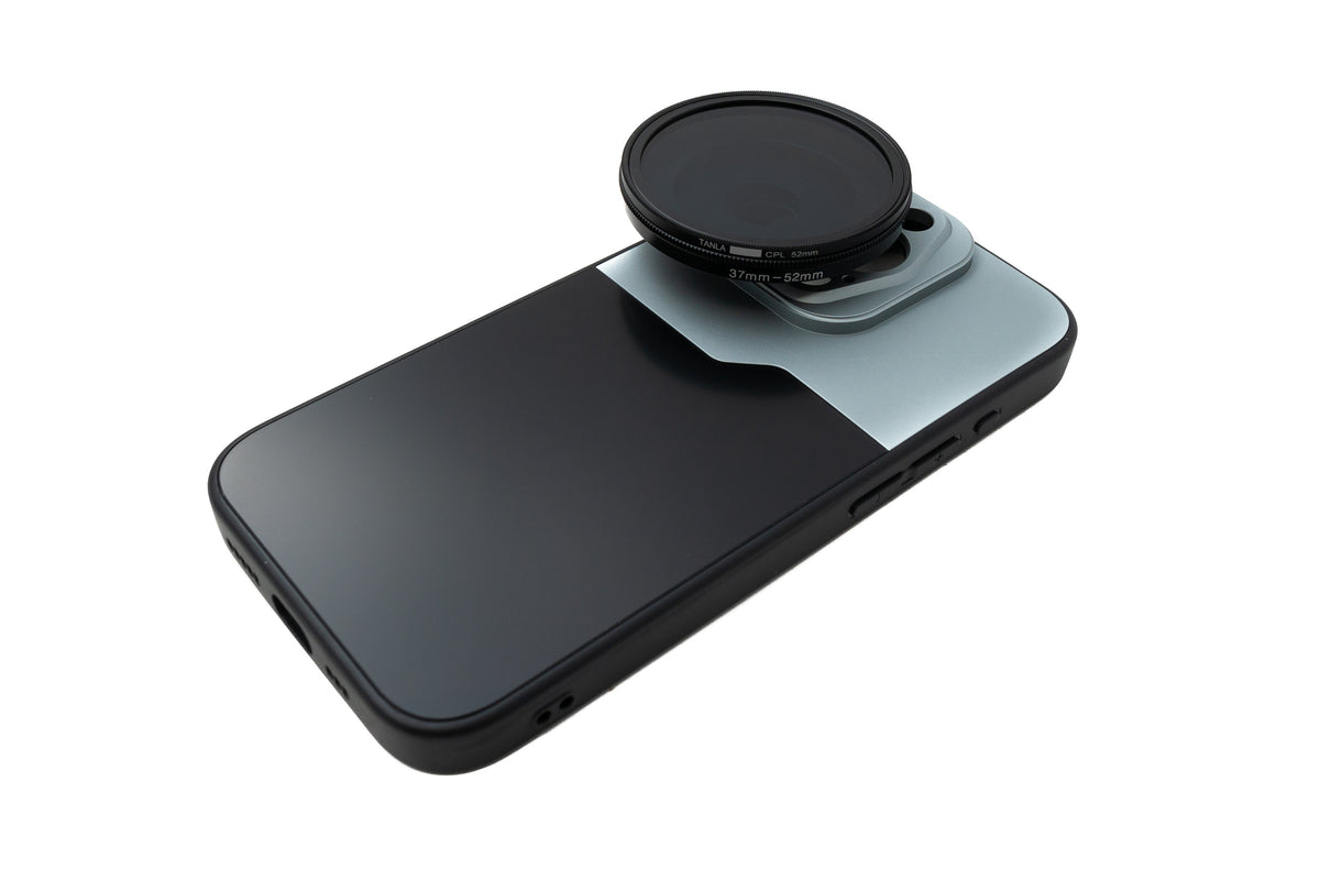 CPL Filter 52 mm Circular Polarizer Linse mit Gewinde Hülle für iPhone 15 Pro | System-S
