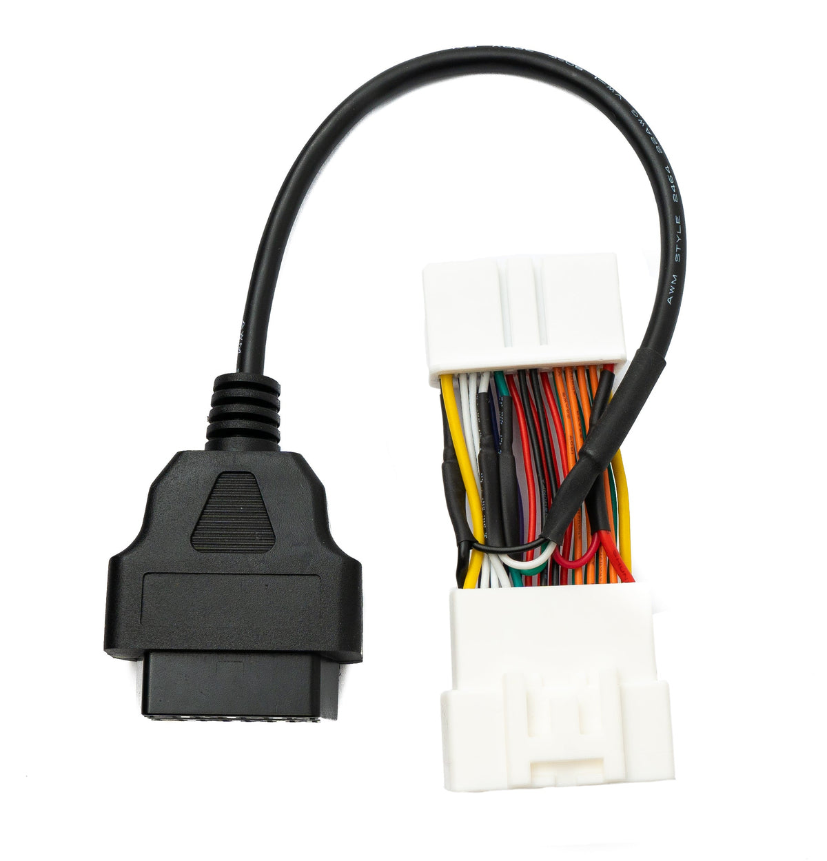 OBD2 16 Pin Kabel 30 cm Diagnose Scanner Adapter für Tesla Model 3 & Y in Schwarz | System-S