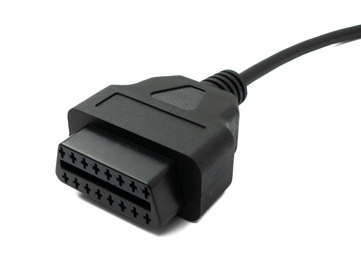 OBD2 16 Pin Kabel 30 cm Diagnose Scanner Adapter für Tesla Model 3 & Y in Schwarz | System-S