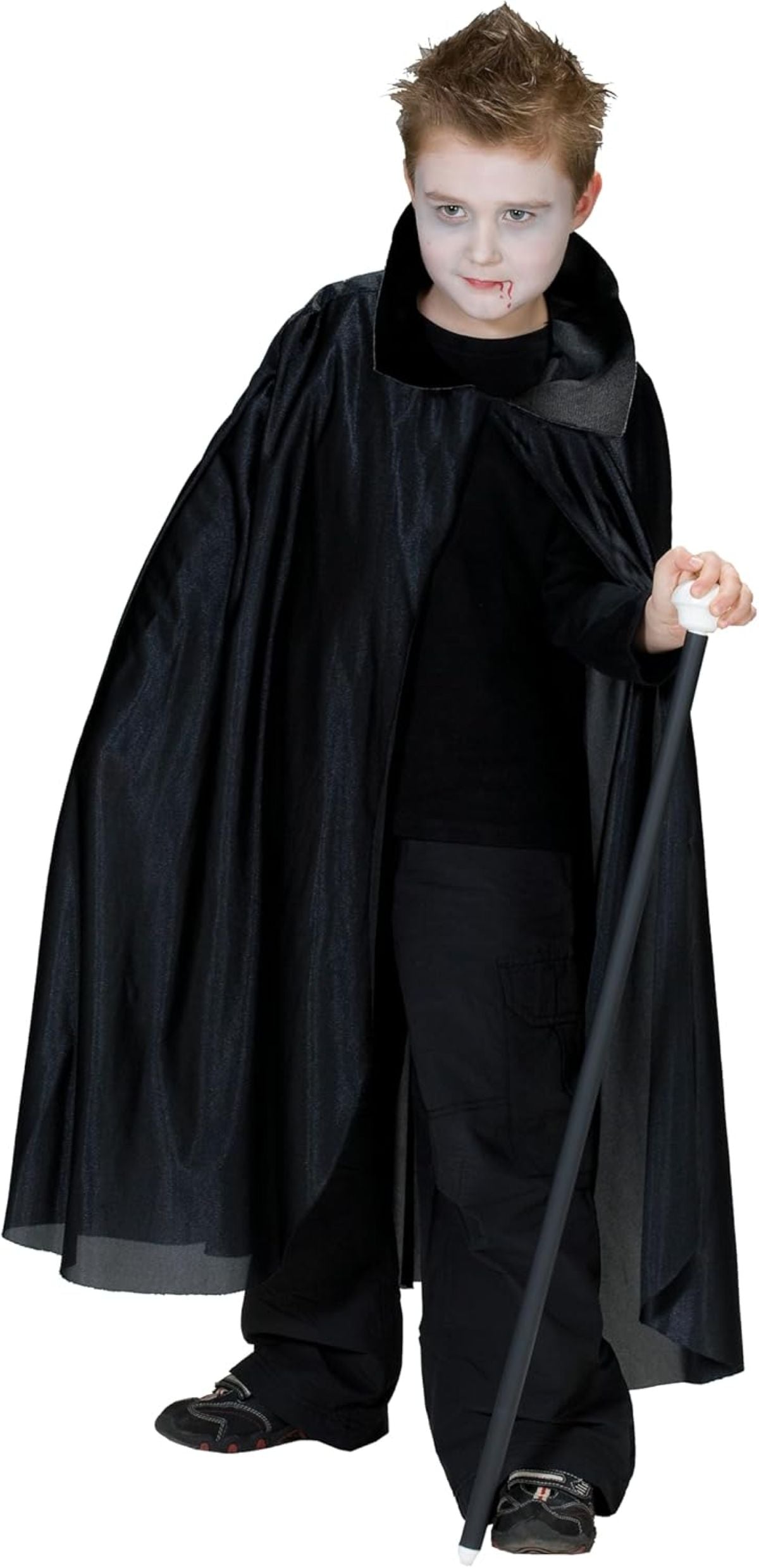 Kostüm Kid Cape Vampir lang mit Kragen Gr.128
