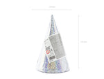 PartyHut Holographic Silber 6Stk.