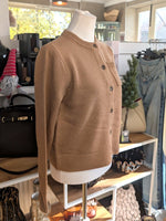 Cardigan Strickjacke 25% Kaschmir 75% Merino Wolle Anna von Berg Stil Camel M/L - von La Bella Moda Milano 9901