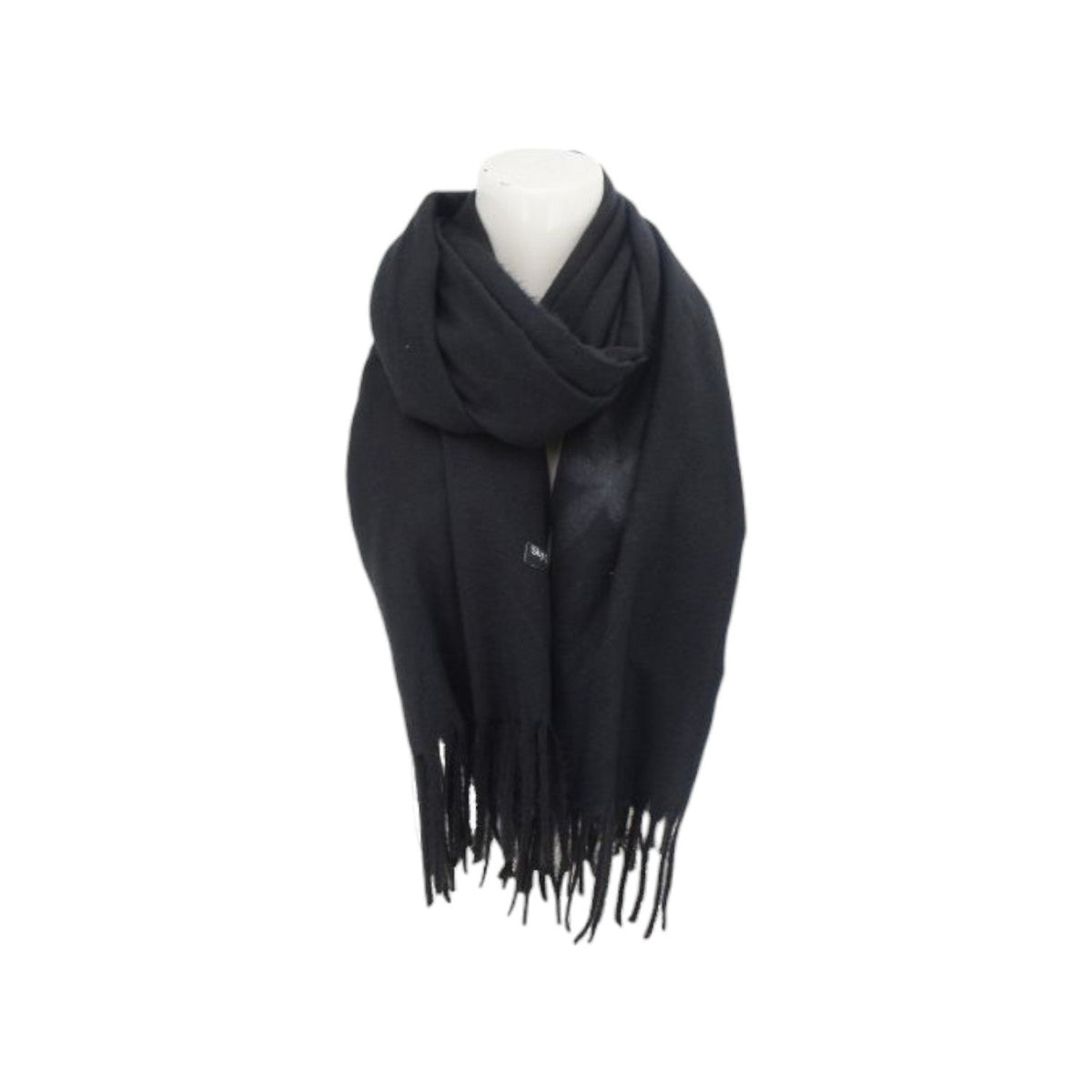 Winter Damen Schal Cashmera » Fransenschal Soft Feeling » Winterschal 180x72 cm » Damenschal mit Blume
