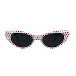 Cat Eye Brille Sandy mit Punkten | Weiß Rosa