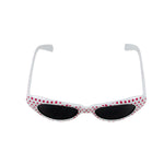 Cat Eye Brille Sandy mit Punkten | Weiß Rosa