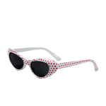 Cat Eye Brille Sandy mit Punkten | Weiß Rosa