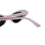 Cat Eye Brille Sandy mit Punkten | Weiß Rosa