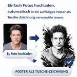 FOTO-POSTER TUSCHE ZEICHNUNG personalisiert