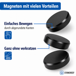 65x Ferrit Magnete Ø17,6x4,9mm Schwarz Stark Haftmagnete Rundmagnete Ferrit S A4
