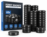 65x Ferrit Magnete Ø17,6x4,9mm Schwarz Stark Haftmagnete Rundmagnete Ferrit S A4