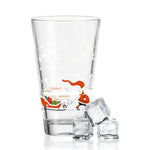 Leonardo Wasserglas mit UV-Druck - Weihnachtsmann mit Hund Motiv - zu Weihnachten