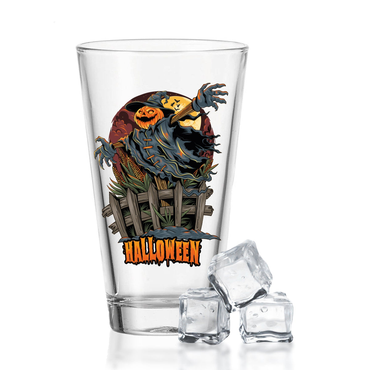 Leonardo Wasserglas mit UV-Druck "Vogelscheuche V2" für Halloween