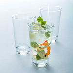 Leonardo Wasserglas mit UV-Druck - Winterfuchs und Gans Motiv - zu Weihnachten