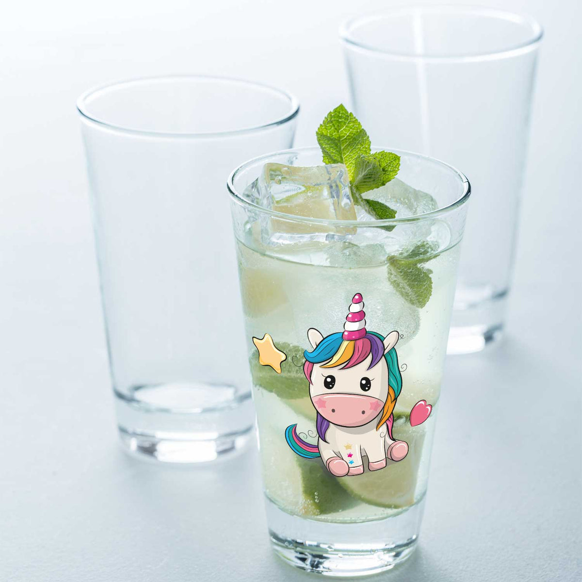 Leonardo Wasserglas mit UV-Druck im Einhorn Design