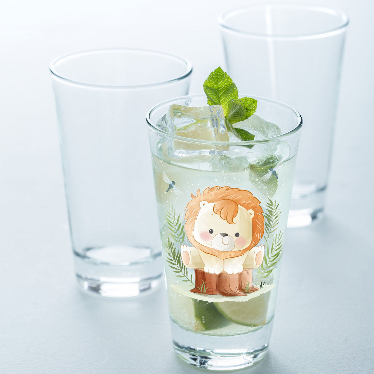 Leonardo Wasserglas mit UV-Druck "Löwe" - Für Kinder