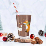 Leonardo Wasserglas mit UV-Druck - Winterfuchs und Gans Motiv - zu Weihnachten