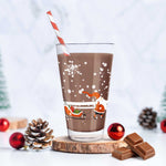 Leonardo Wasserglas mit UV-Druck - Weihnachtsmann mit Hund Motiv - zu Weihnachten