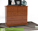 Claudia Kommode Bio Kiefer Massivholz | Sideboard mit 6 Schubladen | Anrichte aus 100% nachhaltigem Holz