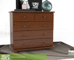 Claudia Kommode Bio Massivholz | Sideboard mit 3-XL Schubladen und 2 kleinen Anrichten