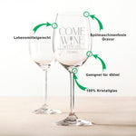 Stölzle Lausitz Weinglas mit Gravur "Come Wine with us"