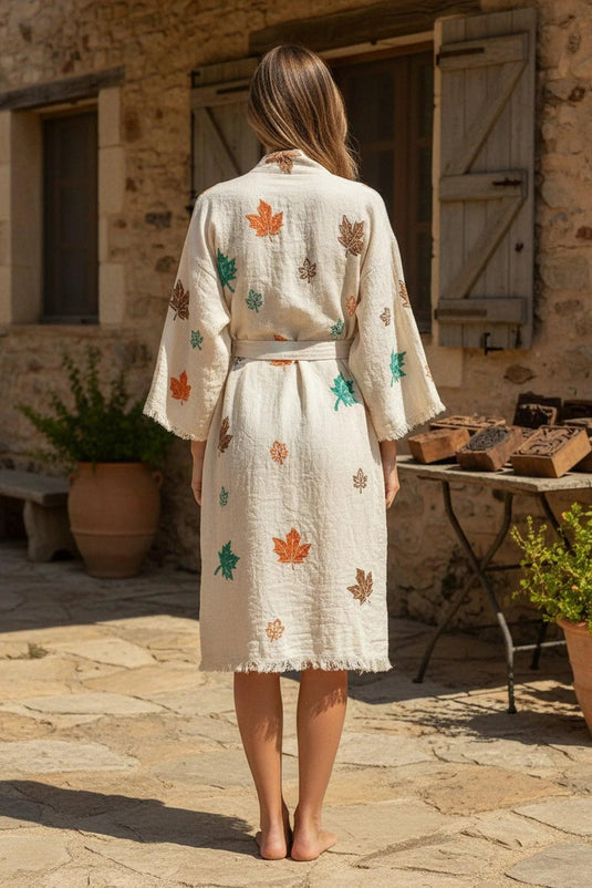 Damen Kimono-Bademantel – Herbst